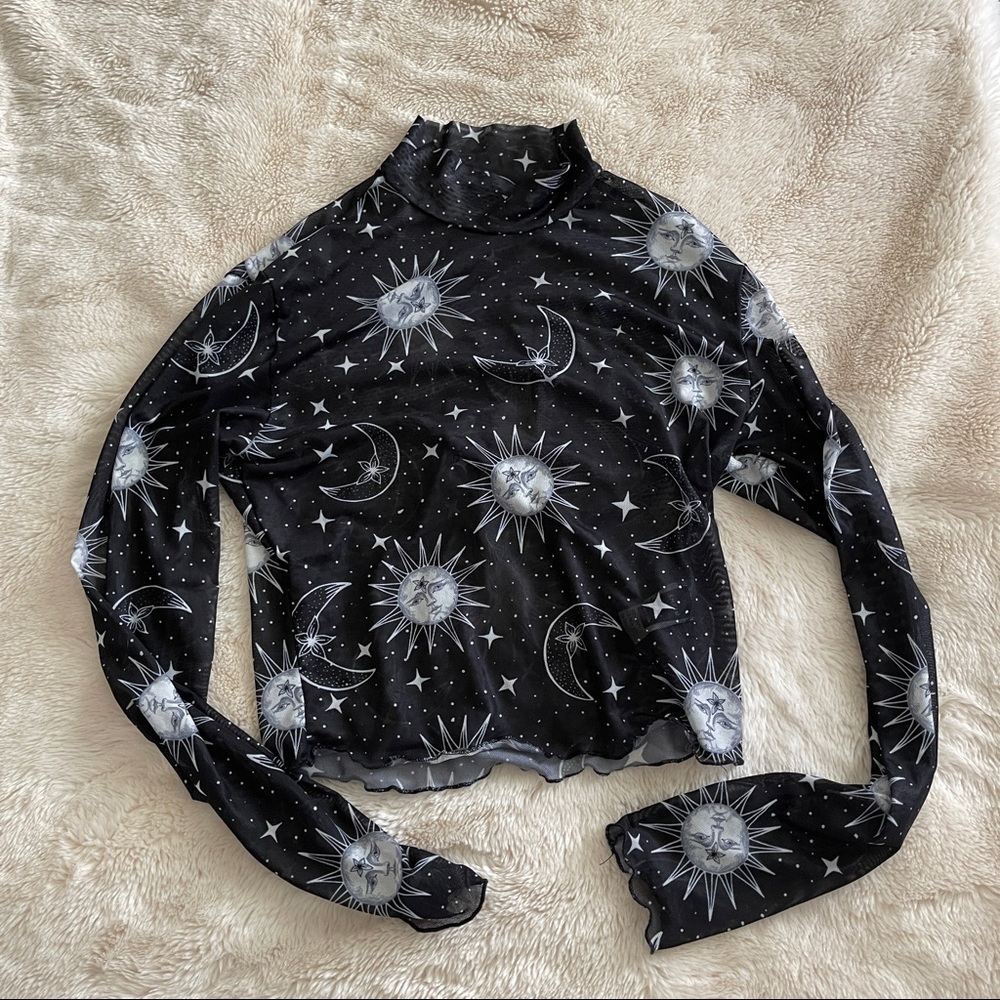 Mesh sun and moon long sleeve
